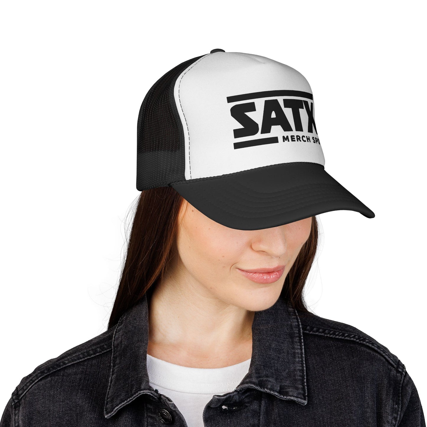 SATX Trucker Cap – Retro Logo Mesh Hat for San Antonio Fans