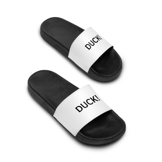 Slide Sandals — Bold 'DUCK!' Logo Pool & Beach Slides for Women